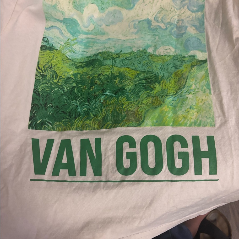 Van Gogh White Graphic Women's Top